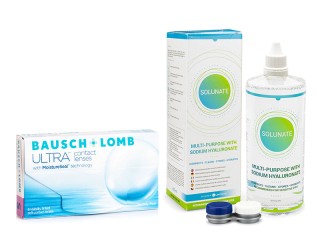Bausch + Lomb ULTRA (6 lencse) + Solunate Multi-Purpose 400 ml tokkal