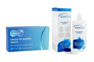 Lenjoy Bi-weekly Aqua+ (6 lencse) + Vantio Multi-Purpose 360 ml tokkal