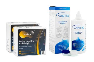 Lenjoy Monthly Day & Night (12 lencse) + Vantio Multi-Purpose 360 ml tokkal