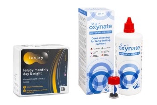 Lenjoy Monthly Day & Night (6 lencse) + Oxynate Peroxide 380 ml tokkal
