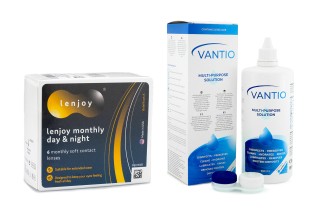 Lenjoy Monthly Day & Night (6 lencse) + Vantio Multi-Purpose 360 ml tokkal