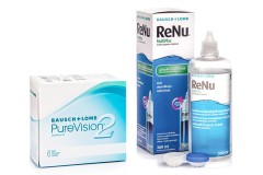 PureVision 2 (6 lencse) + ReNu MultiPlus 360 ml tokkal