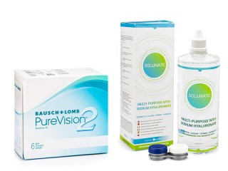 PureVision 2 (6 lencse) + Solunate Multi-Purpose 400 ml tokkal