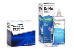 PureVision (6 lencse) + ReNu MultiPlus 360 ml tokkal