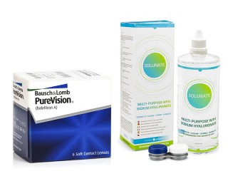 PureVision (6 lencse) + Solunate Multi-Purpose 400 ml tokkal