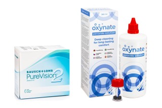 PureVision 2 (6 lencse) + Oxynate Peroxide 380 ml tokkal
